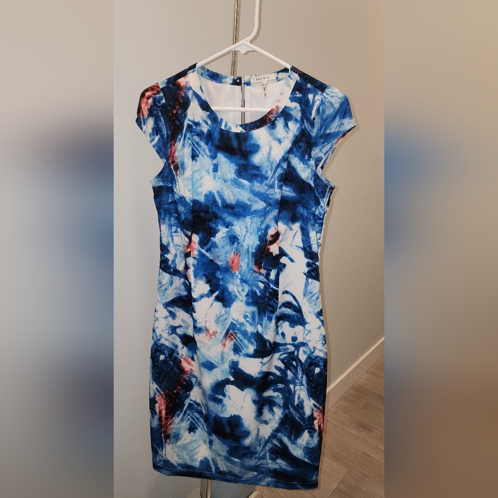 Vintage multi color semi formal  event mini dress